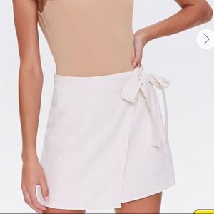 Cream Wrap Skirt